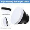 4 Pcs Light Diffuser, 7 Inch/18cm Diffuser Lamp Sock, Shade Sock Lampshade Reflector Lamp Softens The Lights Output for Studio Strobe Reflectors and Video Shooting view 4