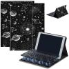 Bluetooth Keyboard Case for Fire HD 8/8 Plus (10th/12th Gen, 2020/2022), Detachable Wireless Keyboard Cover with Stand, PU Leather Protective Case for Fire HD 8 Tablet 8 Inch, Black and White Galaxy view 1