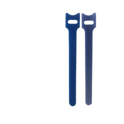 Reusable Cable Ties Releasable Colored Nylon Hook Loop Wrap Zip Bundle Bandage T-Type Cable Tie Wire-Blue-12X150Mm 100Pcs