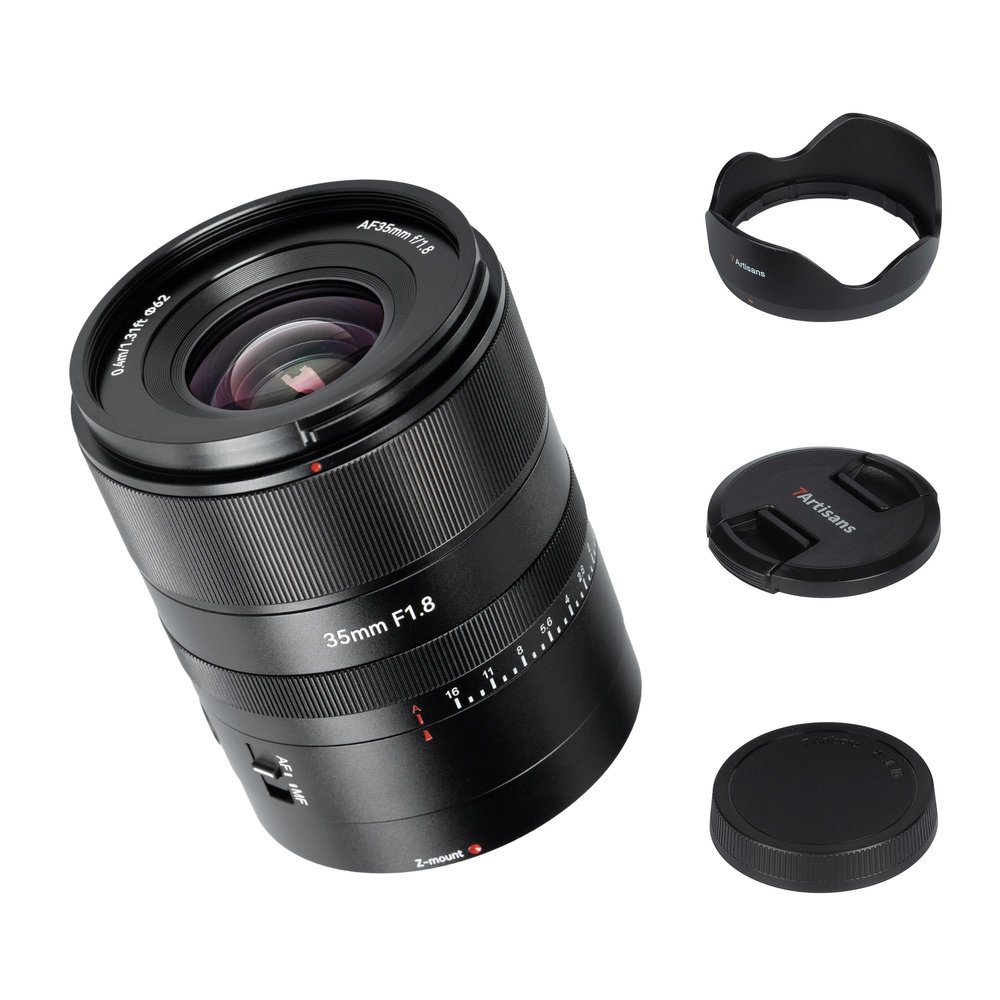 7artisans AutoFocus 35mm F1.8 Full Frame Lens,F1.8 Large Aperture,Support Automatic/Manual Compatible for Nikon Z Mount Z9Z8Z7Z72Z6Z62Z63ZfZ5Z5 II Mirrorless Camera