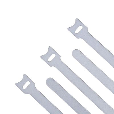 30-100Pcs Releasable Cable Ties Plastics T-Type Nylon Hook Loop Wrap Zip Bundle Fastener Detachable-White-300Mm X 50Pcs