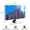 Baocicco Milan Cathedral Waterproof Television Cover 40,41,42,43 Inch Italy Catholic Church Travel View Anti-Static Anti-Scratch TV Dust Protective Sleeve Compatible with Screen Desktop TVs Hanging TV view 2