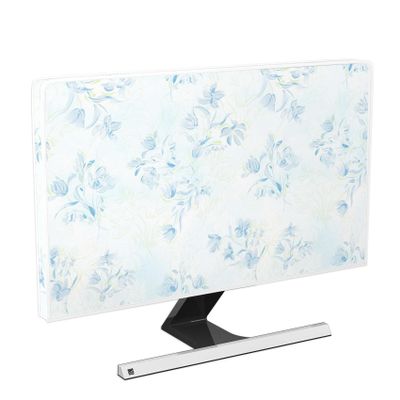 Baocicco Blue Wildflower Floral Waterproof Screen TV Dust Cover 80 Inch Elegant Flowers Television Covers Antistatic Weatherproof TV Display Screen Cover Anti-Scratch Dustproof Protective
