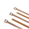 30-100Pcs Releasable Cable Ties Plastics T-Type Nylon Hook Loop Wrap Zip Bundle Fastener Detachable-Brown-150Mm X 50Pcs view 1