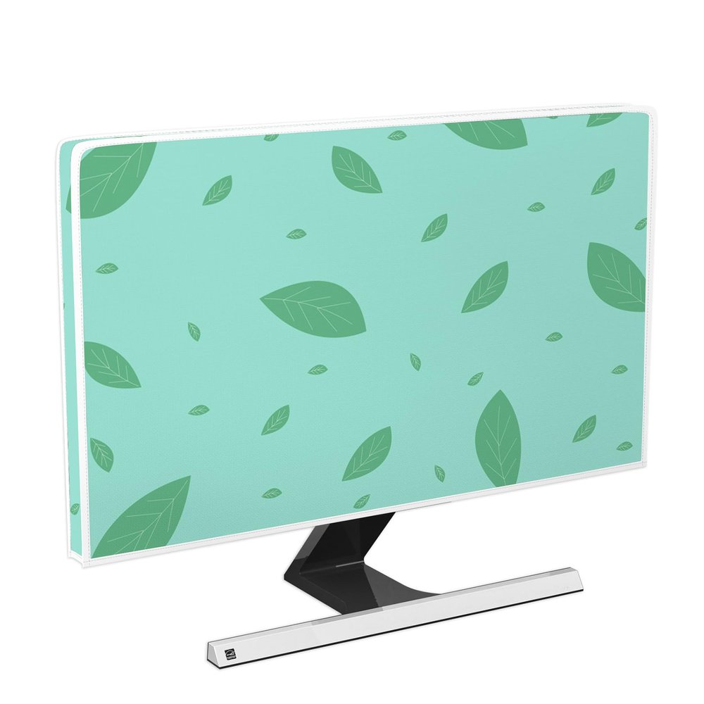 Baocicco Green Leaves Waterproof Television Covers 75 Inch Decorative Botanical TV Dust Covers Anti-Scratch Anti-Static Protective for LCD LED PC Desktop and Home Hanging TVFunky Plants