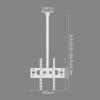 GZHENMZ Ceiling TV Mount for 32 50 Inch Flat and Curved TVs Full Motion TV Stand Bracket Up to 40kg/88lbs Adjustable Hanging Mount with Expansion Screw Fixing (Size: 0.5 2m) view 2