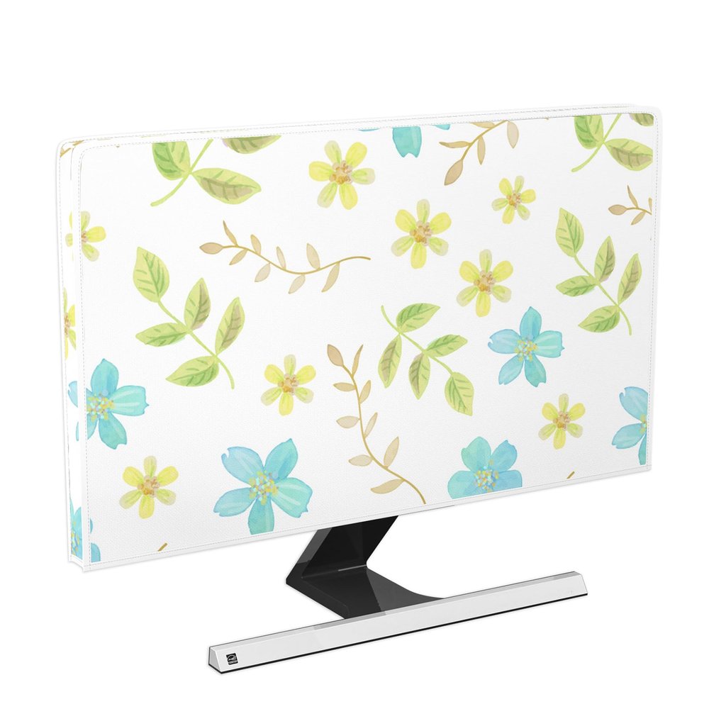 Baocicco Colorful Flowers Plants Waterproof Screen TV Cover 45,46,47,48 Inch Spring Floral Full Body Cover for TVs Screen for LCD LED PC Desktop and Home Hanging TV Anti-Static Protective