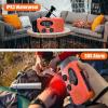 Portable 2000mAh Hand Crank Emergency Solar Panel SOS Weather Radio, Self-Powered 7 NOAA Channels Emergency Radio, WB/AM/FM Radios with Reading Lamp (Orange) view 3