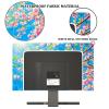 Baocicco Pink Flowers Waterproof 50,51,52 Inch Anti-Static Dustproof LED LCD OLED Spring Summer Floral Nature Botanical Screen TV Covers Sleeve Compatible with Desktop and Home Hanging TV view 3