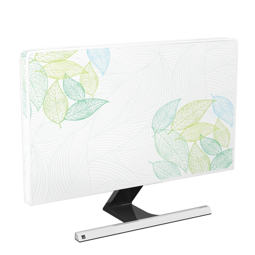 Baocicco Artistical Leaf Waterproof 65 Inch TV Dust Cover Anti-Static Dustproof Screen TV Covers with Trendy Botanical Weatherproof Television Cover for LED LCD OLED 65 Inch TVs