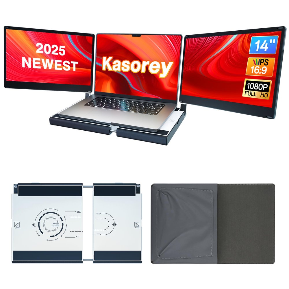 2025 New Upgraded Laptop Screen Extender Portable Monitor,1080P FHD IPS Screen,Monitor Extender for Laptop,Fit for 13-17" Laptops, Plug & Play Compatiable with Wins/Mac/Android/Switch (Detachable 14")