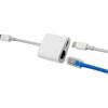 4XEM 2-in-1 8-pin Lightning to RJ-45 Ethernet and USB-C Adapter - MFi Certified view 3