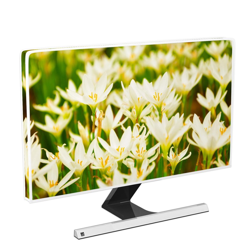 Baocicco Nature Flowers Waterproof Television Cover 70 Inch Spring Summer Floral Natural View TV Display Screen Cover Antistatic Dust-Proof Television Covers Dust Proof TV Covers for Screen