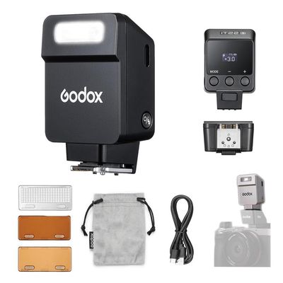 Godox iT22 C Mini Camera Flash for Canon, Ultra-Compact Design, One-Touch M/TTL, Magnetic Diffuser & Color Filter, 700+ Flashes, 1.5s Recycling & Precise Power Control(Black)