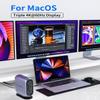 16-in-1 Universal Docking Station for All Laptops with 150W Power Adapter, Triple Monitor for Mac, Windows, ChromeOS, Linux, Dual HDMI, DP, 10Gbps USBC USBA, Gigabit Ethernet, SD/TF, Audio view 3