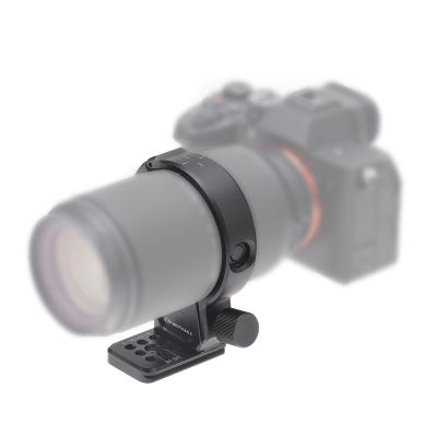 Gugxiom 75mm Lens Tripod Mount Fit fo Tamron T50-300mm F4.5-6.3, Mental Camera Lens Support Bracket with Arca Quick Release Plate, 1/4" 3/8" Screw Holes