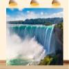 10X7ft Fabric Waterfall Backdrops Canadian Side View of Niagara Falls Horseshoe Falls Background for Living Bedroom Home Party Decor Photo Booth Studio Props Banner view 1