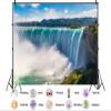 10X7ft Fabric Waterfall Backdrops Canadian Side View of Niagara Falls Horseshoe Falls Background for Living Bedroom Home Party Decor Photo Booth Studio Props Banner view 2