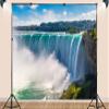 10X7ft Fabric Waterfall Backdrops Canadian Side View of Niagara Falls Horseshoe Falls Background for Living Bedroom Home Party Decor Photo Booth Studio Props Banner view 3
