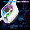 Docooler Wireless Gaming Headset with 2.4GHz, BT, Wired Modes, RGB Lighting Game Headphones with Noise Canceling Mic, 7.1 Surround Sound, for PC, Game Console, Mobile (White) view 4