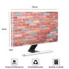 Baocicco Pink Orange Brick Wall Waterproof Television Covers 40,41,42,43 Inch Weatherproof Dust-Proof Screen TV Cover Anti-Static Anti-Scratch Protective Cover for LCD LED Desktop and Home Hanging TV view 2