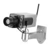 DirectNine Basics Fake Camera, Outdoor Indoor Power Simulation Fake Dummy Camera Dummy LED Flashing Light Security CCTV LED Flashing Light Silver view 2