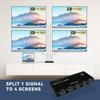 8K HDMI Splitter 1 in 4 out 4K 120Hz, HDMI Duplicator Adapter 1 to 4 Output Simultaneously for 4 Displays, Support Full HD 1080P 3D HDCP 1.4 for PS3/4, Blu-Ray DVD Player - Not for Extend(8K1in 4 out) view 3