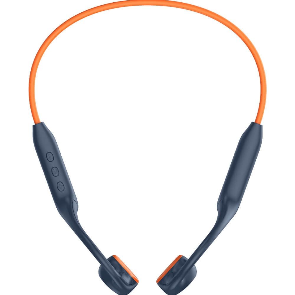 Freqncy Sound Orbit Series Bone Conduction Wireless Open-Ear Bluetooth Earbuds Lightweight Sweatproof IPX5 Headphones for Running, Cycling, Gym & Outdoor Sports Black (Blue/Orange)
