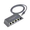 ASHATA 4 Ports Gigabit Ethernet Adapter, Multi Device Wired External Network Hub with Plug and Play Design, for Stable High Speed Internet Connection view 1