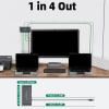 ASHATA 4 Ports Gigabit Ethernet Adapter, Multi Device Wired External Network Hub with Plug and Play Design, for Stable High Speed Internet Connection view 3