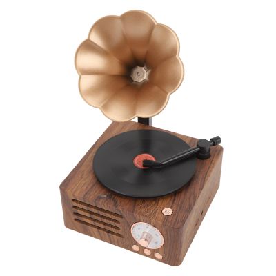 Asixxsix Speaker Gramophone with Copper Horn for Home Decor