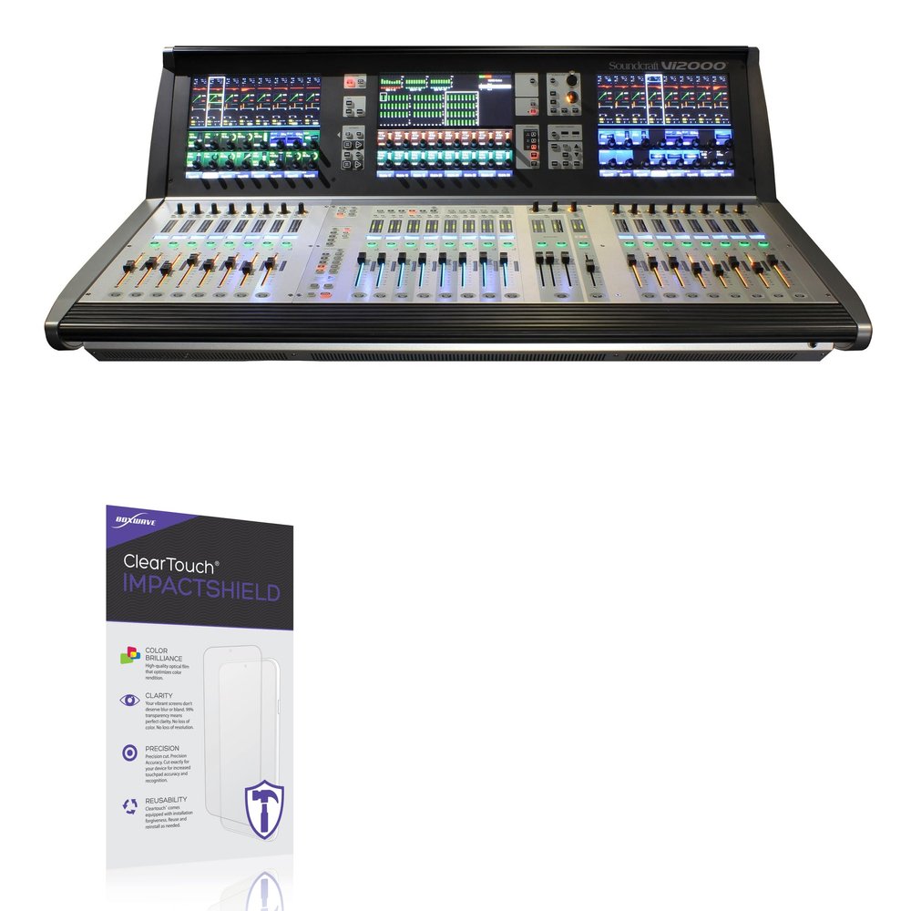 BoxWave Screen Protector Compatible With Soundcraft Vi2000 - ClearTouch ImpactShield (2-Pack), Impenetrable Screen Protector Flexible Film
