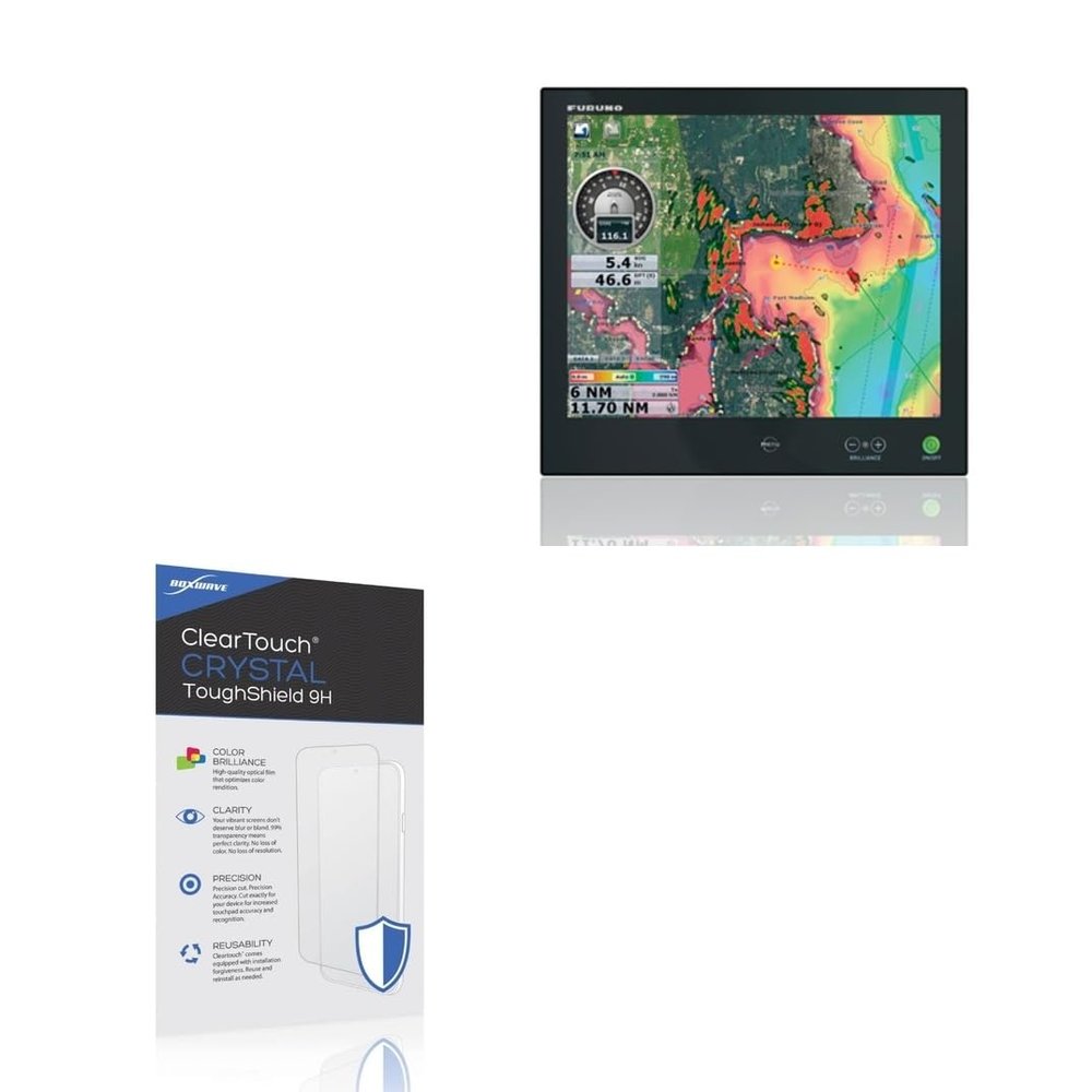 BoxWave Screen Protector Compatible With Furuno MU175T - ClearTouch Crystal ToughShield 9H (2-Pack), Clear 9H Tough Flexible Film Screen Protector