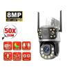 LNBBEQ 8MP Outdoor WiFi 50X Optical Zoom PTZ Camera Dual Screen Human Detection IP Video Surveillance Camera CCTV Two Way Audio(EU Plug,30X Camera Add 64G) view 2