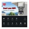 LNBBEQ 8MP Outdoor WiFi 50X Optical Zoom PTZ Camera Dual Screen Human Detection IP Video Surveillance Camera CCTV Two Way Audio(EU Plug,30X Camera Add 64G) view 4