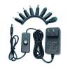 12V 1A DC Power Supply AC Adapter with 8 Changeable Plug & 6.5ft On/Off Switch Power Cord AC 100-240V to DC 12Volt 1Amp 1000mA 800mA 600mA 500mA 400mA Power Converter 12V 12W Power Substitute view 1