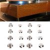 FAUOSWUK 8pcs Copper Speaker Isolation Spikes Pads, Adjustable Turntable Feet for Speaker Amplifier Subwoofer CD DVD Player DAC with Leveling Nuts view 3