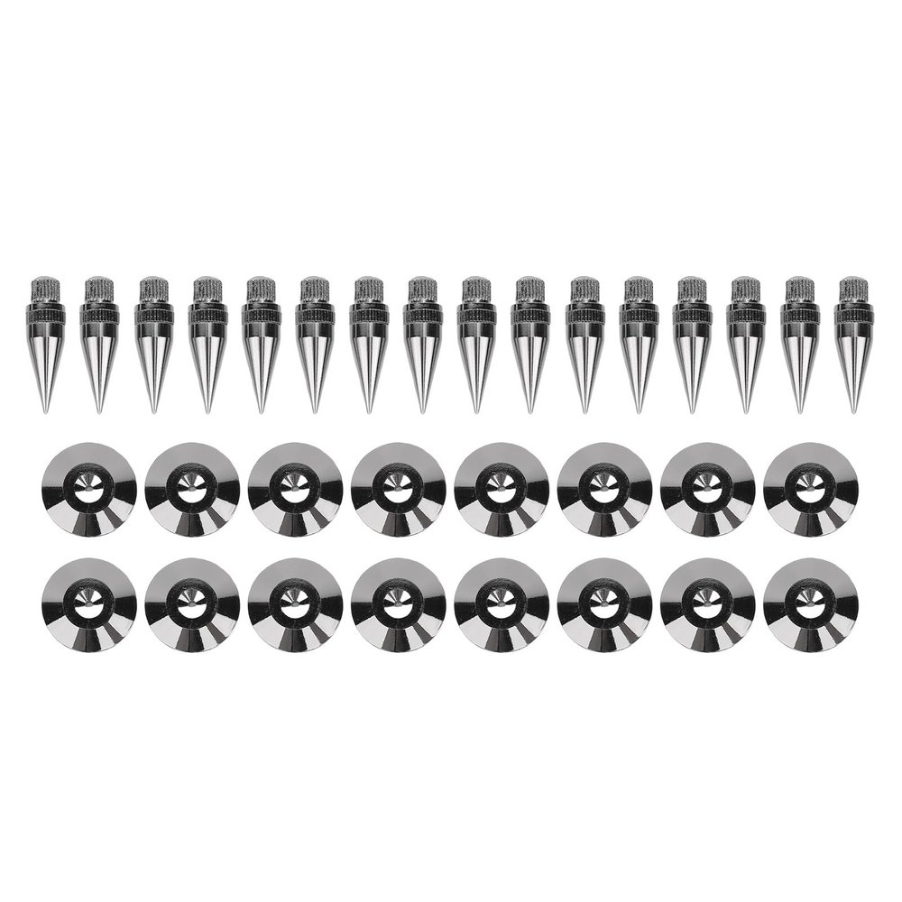 FAUOSWUK Speaker Vibration Isolation Spikes, Speaker Isolation Feet Speaker Shock Absorber Base Reduce Vibrations with Height Balance Adjustment Nuts for Speakers