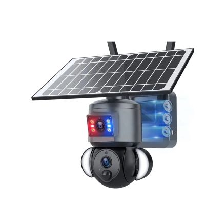 LNBBEQ 4K 8MP Solar Camera 4G SIM/WiFi Security Outdoor Dual Lens Recording Humanoid Tracking Color Night Vision PTZ Cam(8MP WiFi Camera)