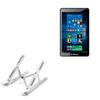 BoxWave Stand and Mount Compatible with MegaFon Irbis TW81 - Compact QuickSwitch Stand, Portable Multi Angle Viewing Foldable Riser - Metallic Silver view 1