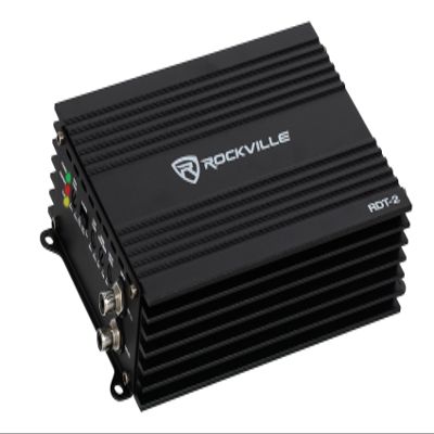 Rockville RDT-2 1600W Max/400W RMS 2-Channel Class D Car Amplifier, Compact, High Efficiency, Tiffany RCA Inputs, for Car Audio Enthusiasts
