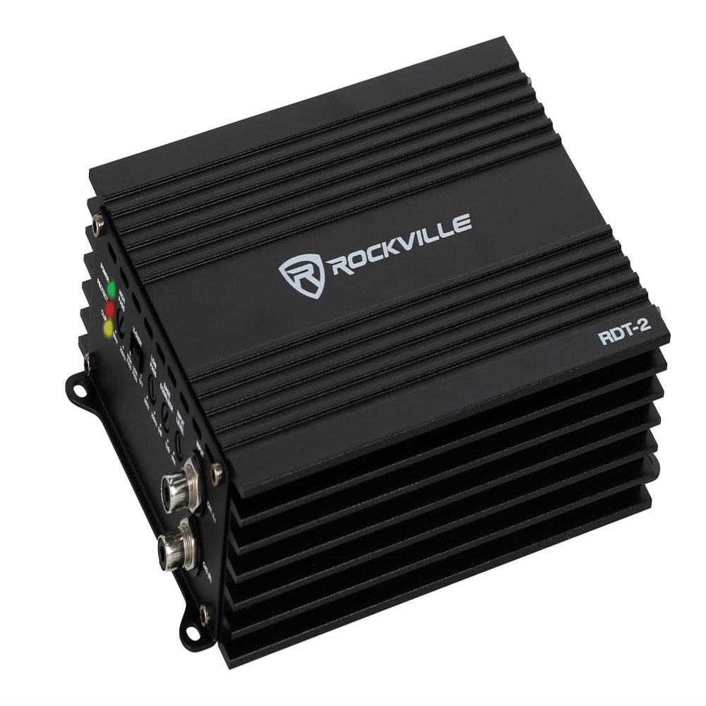 Rockville RDT-2 1600W Max/400W RMS 2-Channel Class D Car Amplifier, Compact, High Efficiency, Tiffany RCA Inputs, for Car Audio Enthusiasts