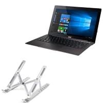 BoxWave Stand and Mount Compatible with Acer Aspire Switch 12 S - Compact QuickSwitch Stand, Portable Multi Angle Viewing Foldable Riser - Metallic Silver