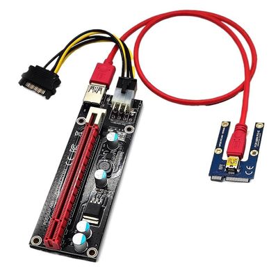 bodateng USB 3.0 MI NI PCI-E Riser Card PCI x16 Extender PCIE Riser Adapter Card Power Cabl SATA to 6pin Power