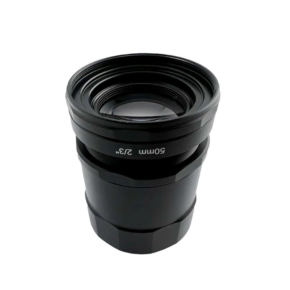 50mm C-Mount Lens, F2.0 Aperture, 5MP Resolution, 2/3 Inch Format, for Industrial Cameras Commonlands CIL527-F2.8-CMRNIR