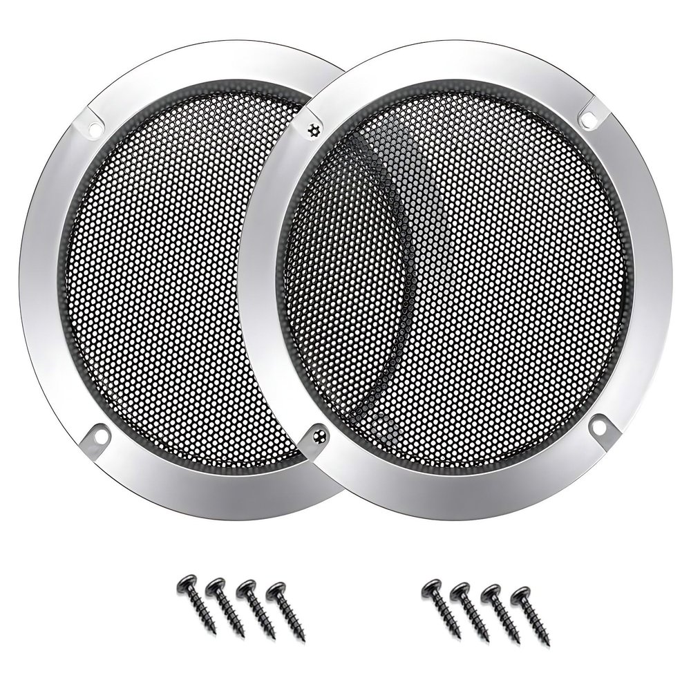 2Pcs Speaker Grill Mesh, 8inch 225mm Car Speaker Cover Audio Speaker Guard Woofer Circle Metal Grille Subwoofer Protector