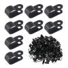 Antrader R-Type Cable Clamp White Nylon Cable Organizer Clips for 1/2 Inch Diameter Wire Rope Management Pack of 200, with 200pcs Screws view 1