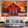15X10FT Fall Photography Backdrop Red Farm Background Autumn Maple Leaves Pumpkin Friendsgiving Background Thanksgiving Party Supplies Farm Harvest Banner Photo Booth view 3