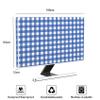 Baocicco Blue Buffalo Plaid Waterproof Television Cover 80 Inch Rustic Lattice Farmhouse Checked TV Display Screen Cover for LCD LED PC Desktop and Home Hanging TV Dust-Proof Anti-Static view 2