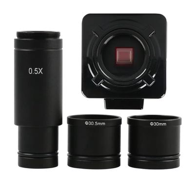 Lab Microscope Slides 5MP 2MP CCD USB Binocular Trinocular Microscope Industrial Video Camera with 23.2mm Adapter Microscope Parts(5mp with 0.5X)